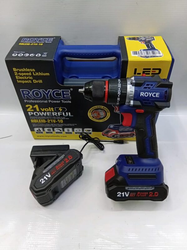 Royce 21V Brushless Cordless Drill With Hammer
