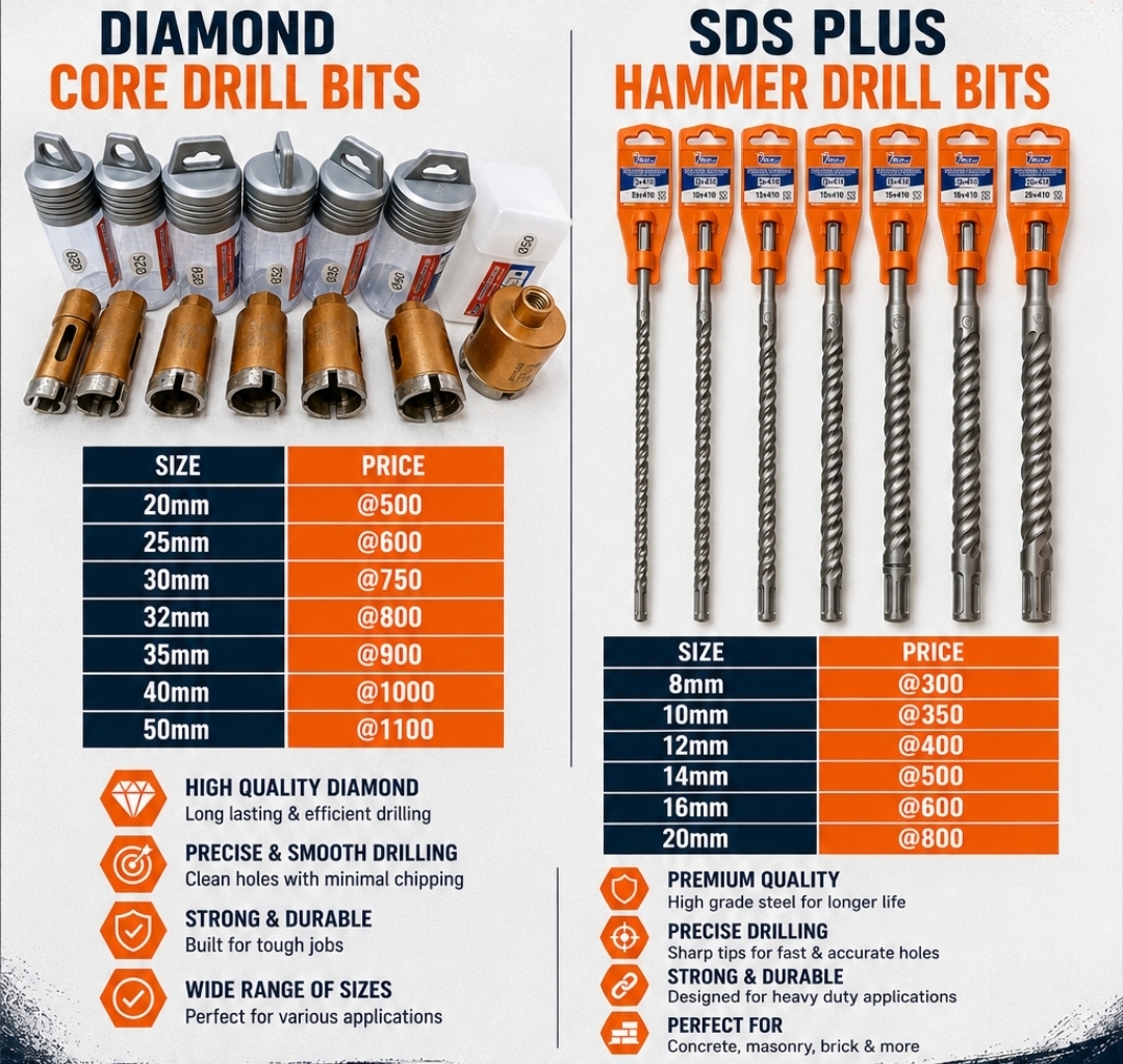 Core and Hammer drill bit